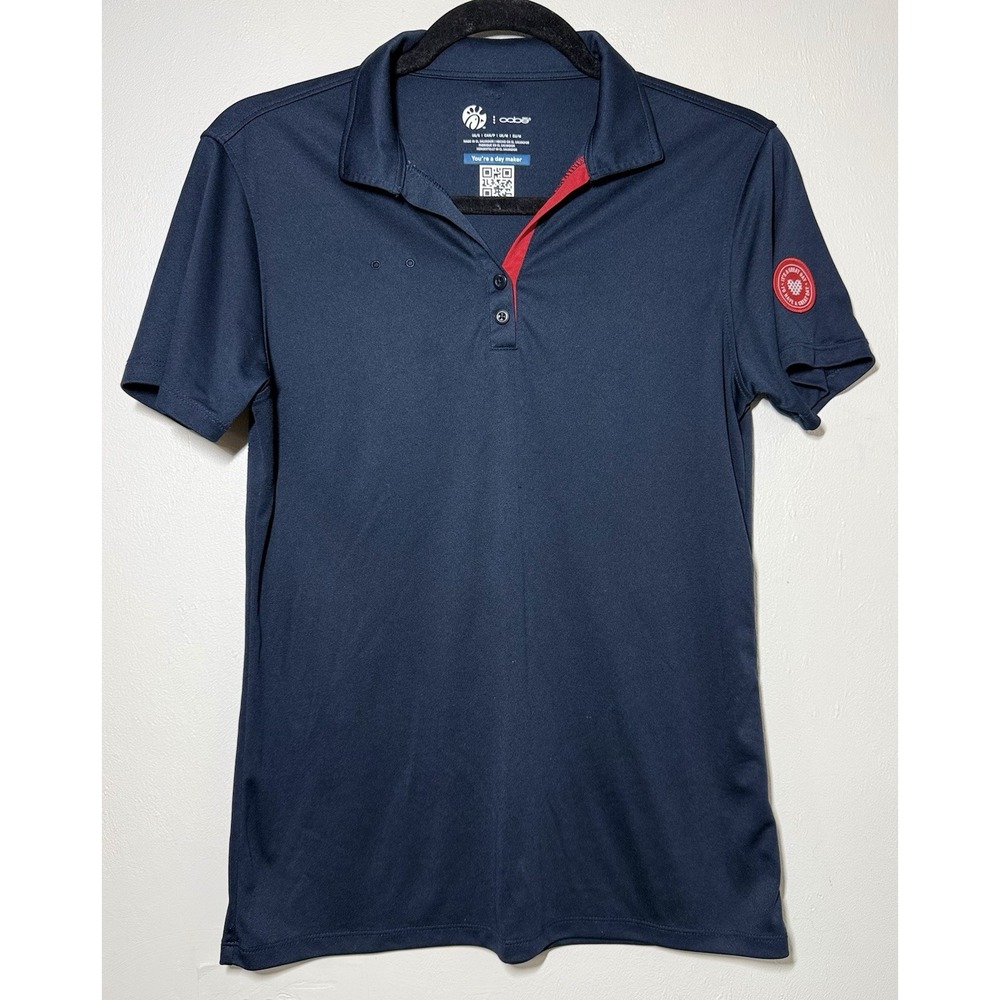 Oobe Chick-fil-A Employee Polo Shirt Women's Size Small Blue Polyester Stretch